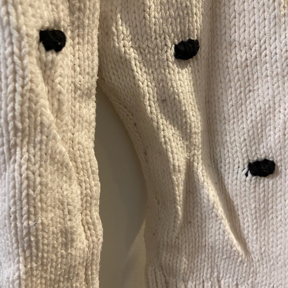Loft PLUS Ivory & Black Dot Crewneck Sweater - Size 16/18 - Picture 6 of 6